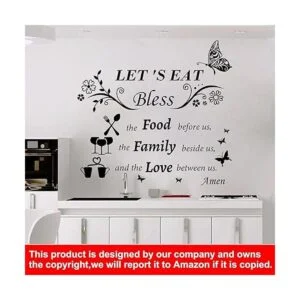 Calcomanías de pared de cocina cena comida oración_6