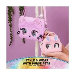 Purse Pets Micros Fuzzy Bunny BB Elegante bolso pequeño_4