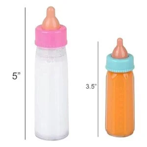 Novelty Paquete de 2 biberones de muñeca accesorios de_4