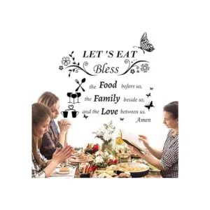 Calcomanías de pared de cocina cena comida oración_7