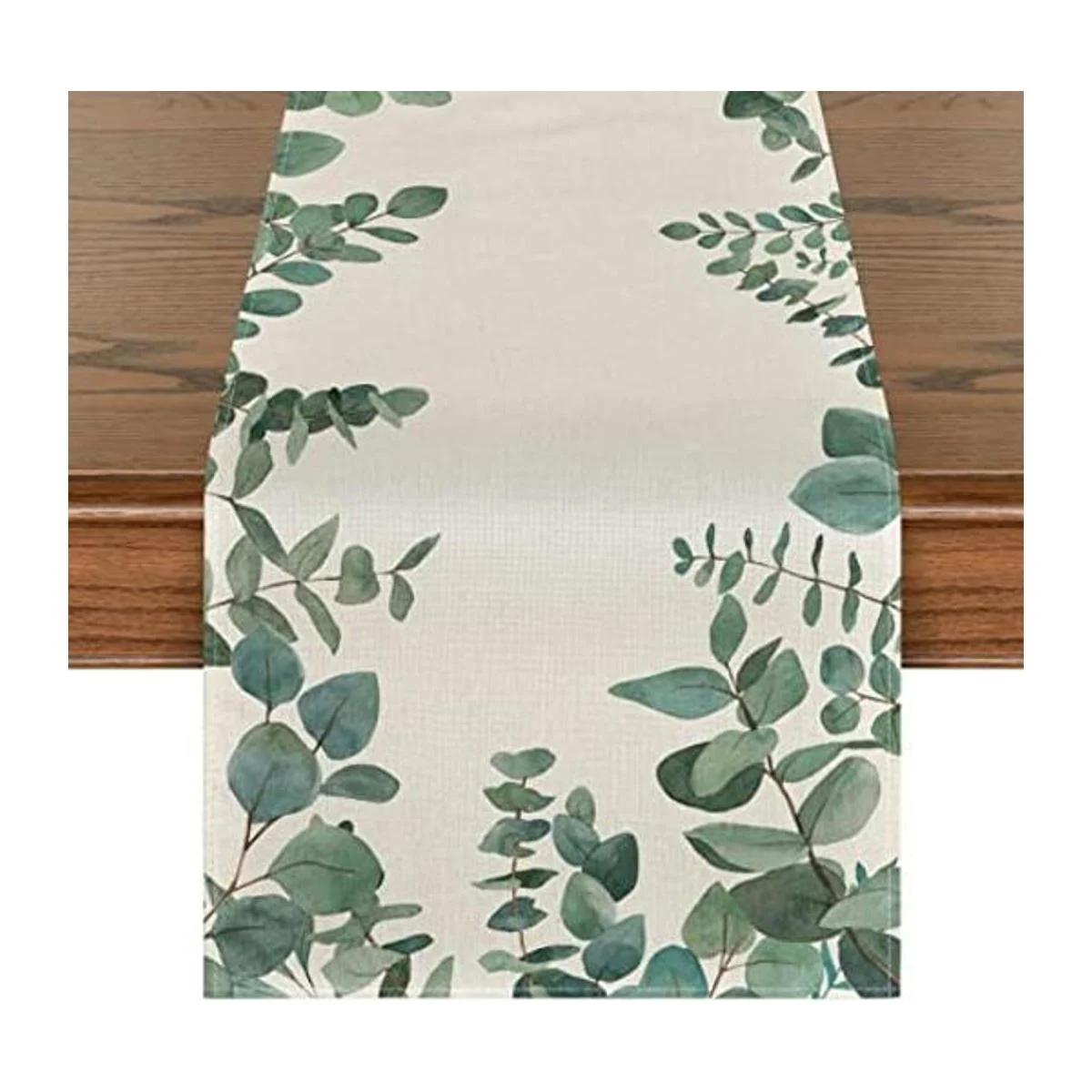 Artoid Mode Camino de mesa con hojas de eucalipto_1