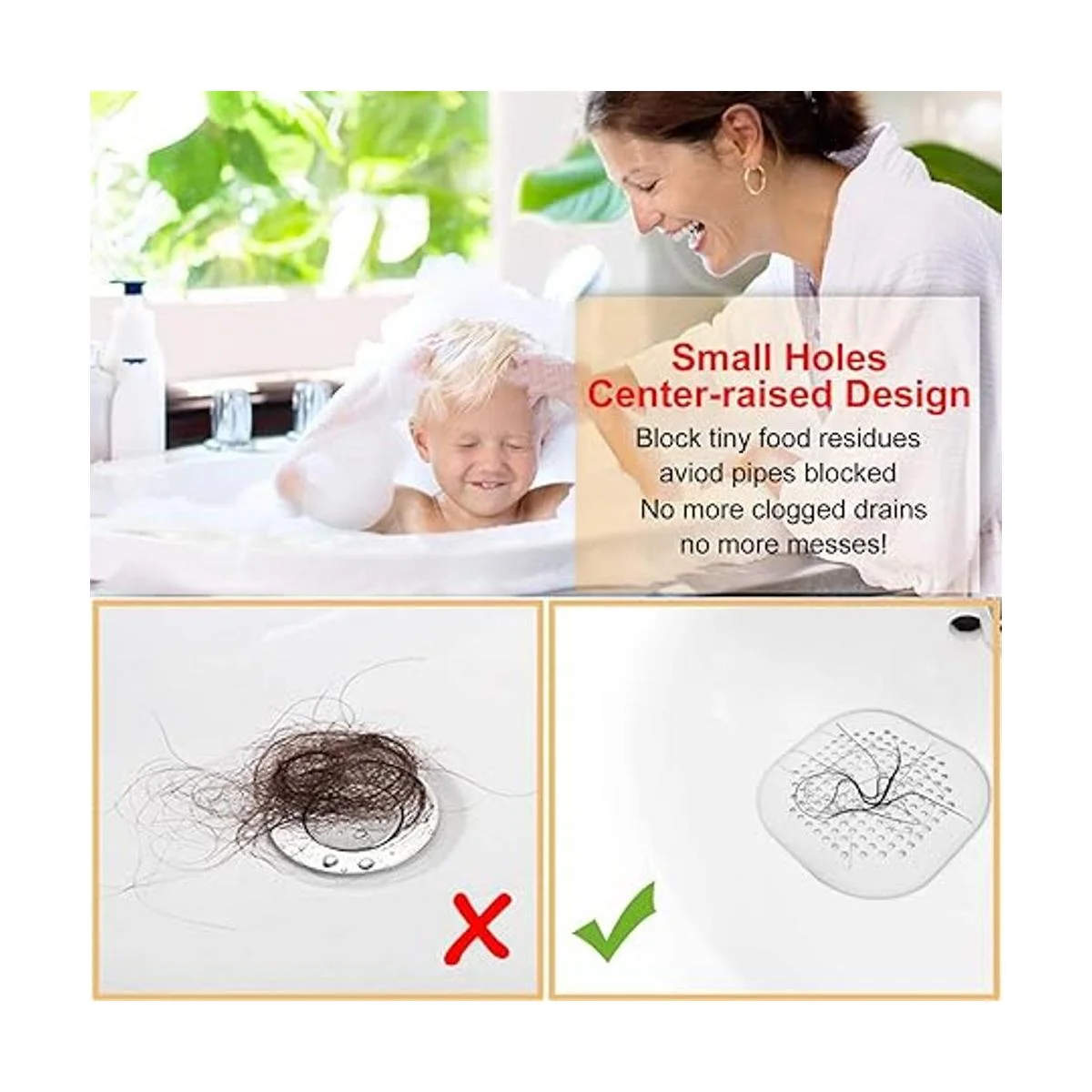 TDZJONE Recolector de pelos cuadrado con ventosa para_3