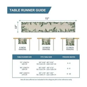 Artoid Mode Camino de mesa con hojas de eucalipto_7