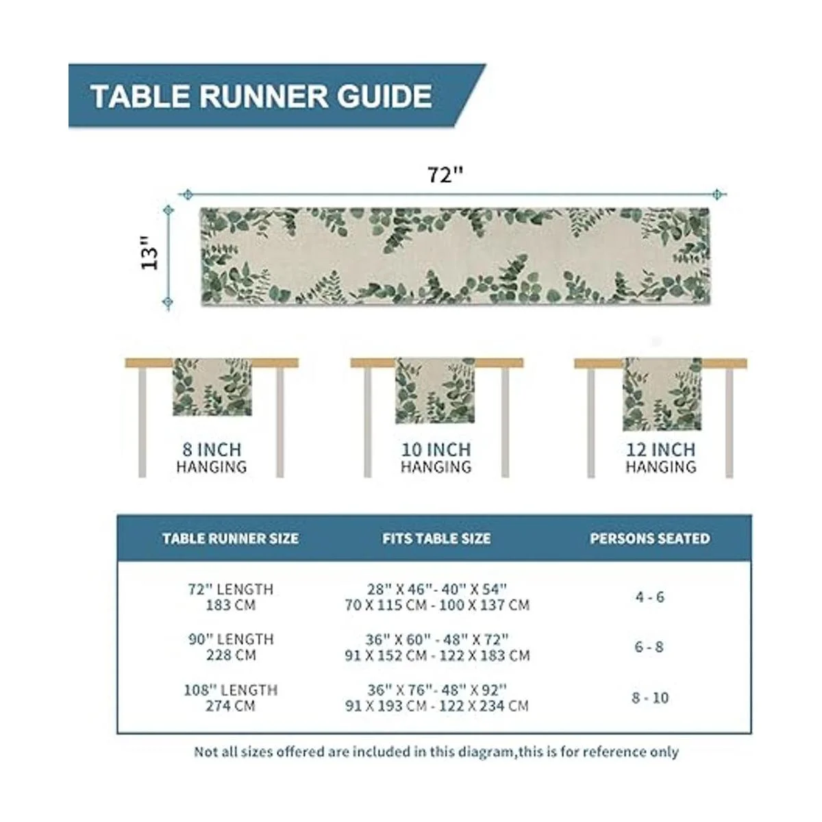 Artoid Mode Camino de mesa con hojas de eucalipto_7