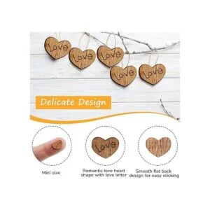 Corazón de amor de madera para el día de San Valentín_3