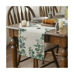 Artoid Mode Camino de mesa con hojas de eucalipto_4