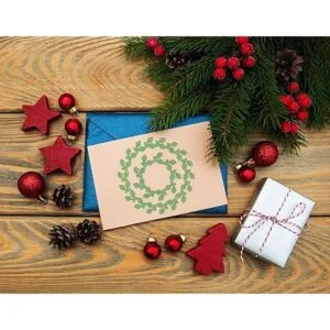 Troqueles de metal con dos coronas de Navidad dos coronas_3