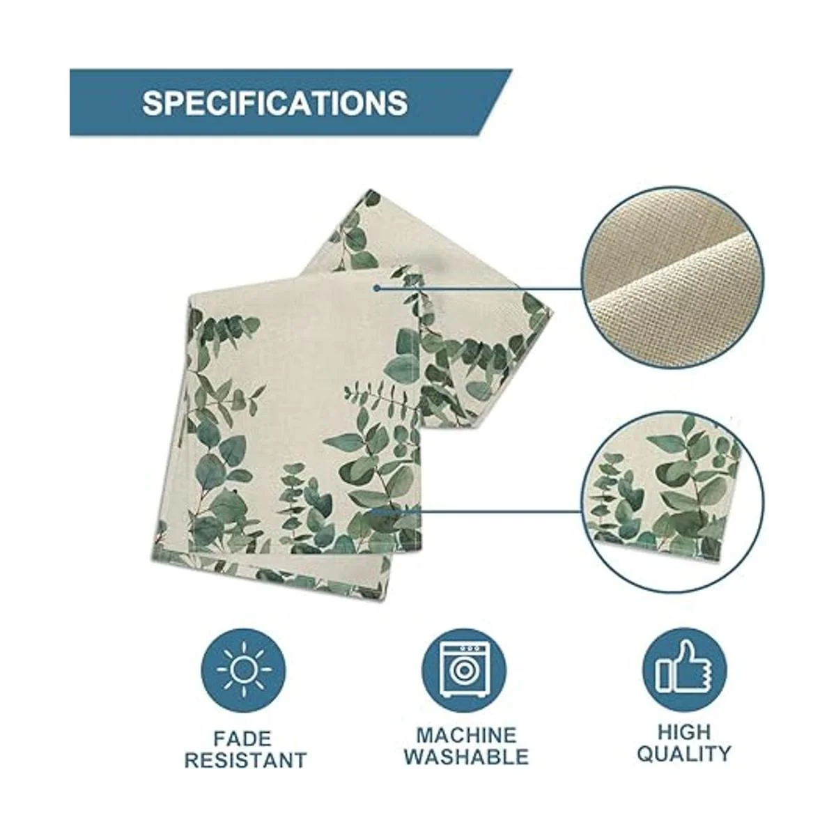 Artoid Mode Camino de mesa con hojas de eucalipto_6