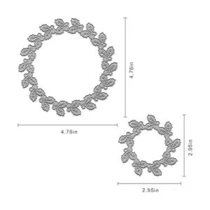 Troqueles de metal con dos coronas de Navidad dos coronas_2