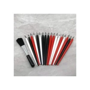 18 piezas herramientas de arte para rayar lápiz de color_7