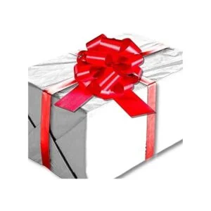 InstaBows Paquete de 3 lazos rojos para envolver regalos y_3