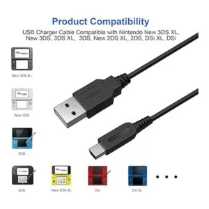DSi Juego de cable de carga USB cable cargador DSi y_3