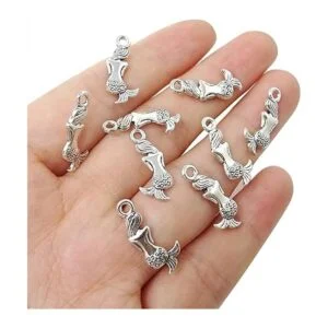 Honbay 100 piezas de aleación antigua sirena encantos_3