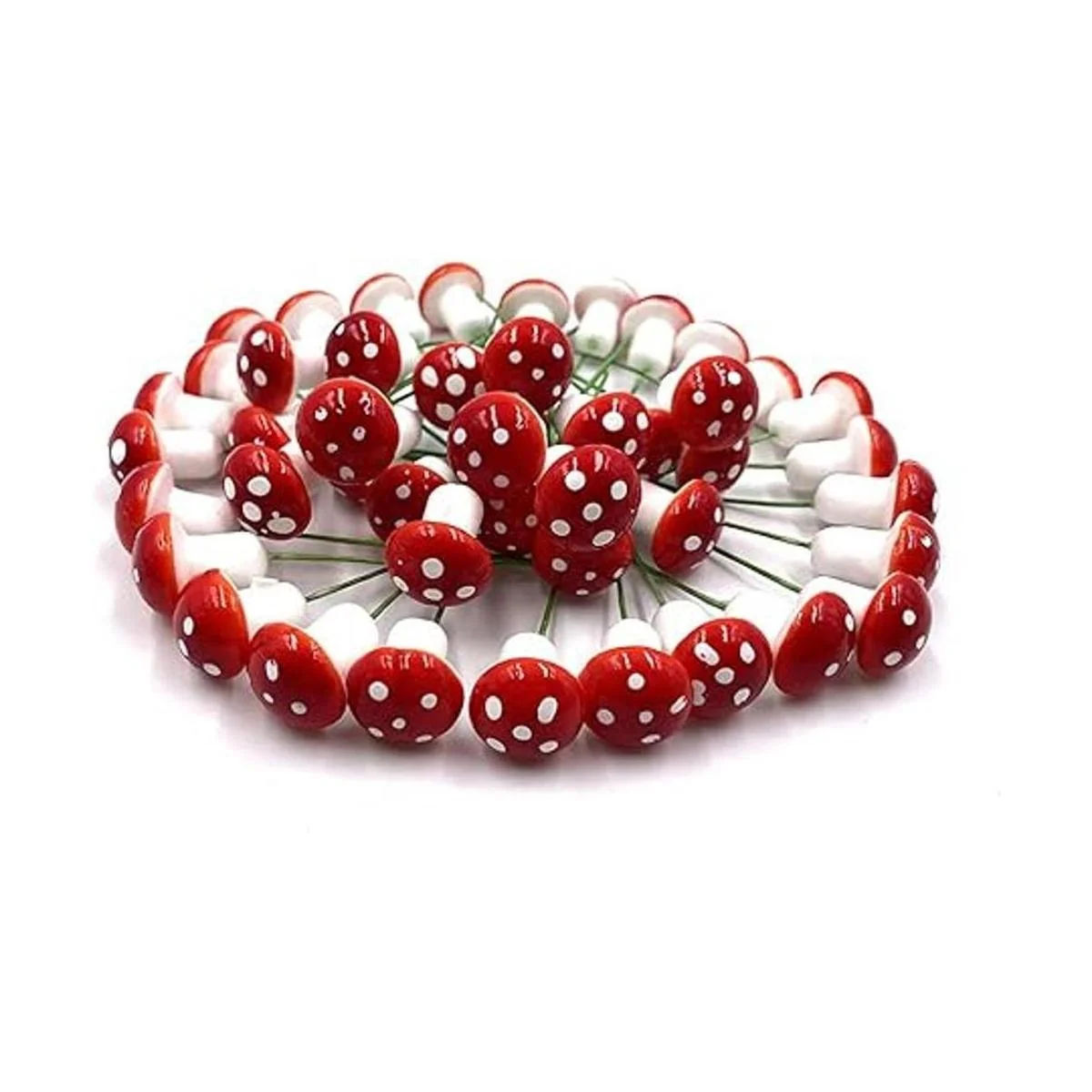 Aliotech 50 piezas mini miniaturas de hongos artificiales_2