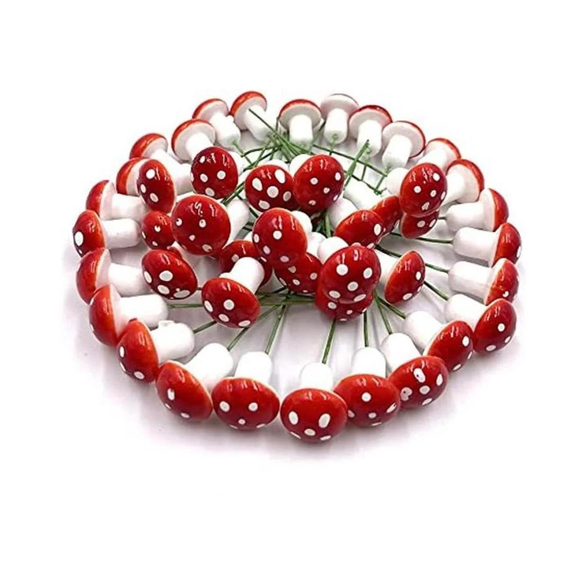 Aliotech 50 piezas mini miniaturas de hongos artificiales_1