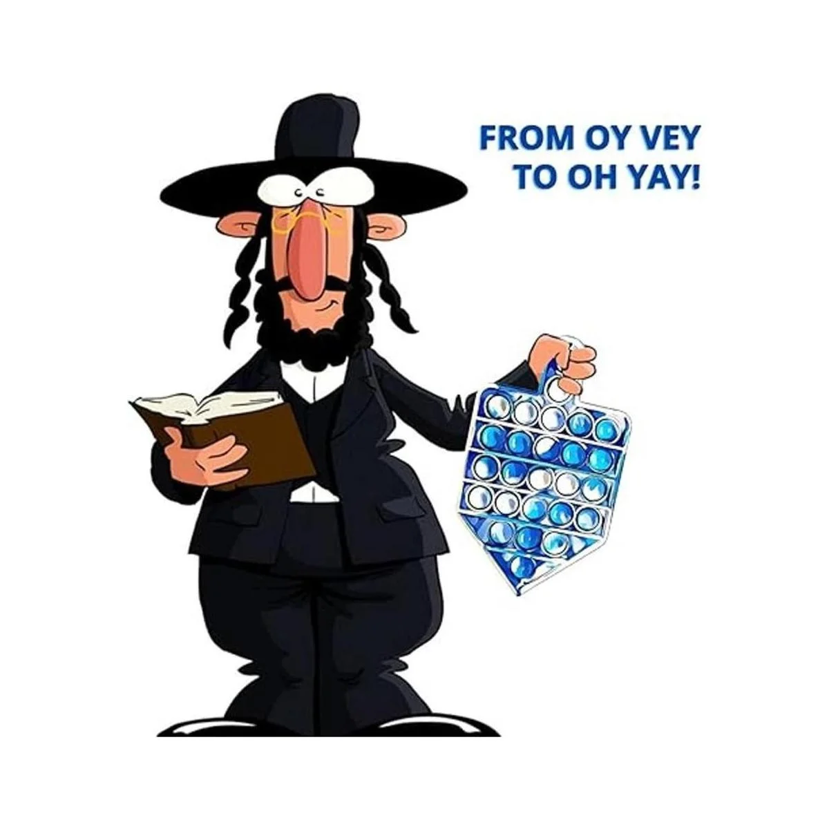 Hanukkah Poppit Dreidel Pop Fidget Toy Chanukah Party_6