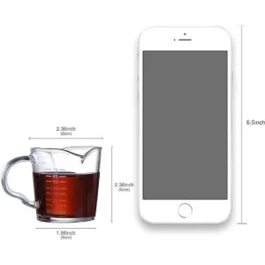 Taza medidora de espresso de 2.5 onzas de doble boquilla_2