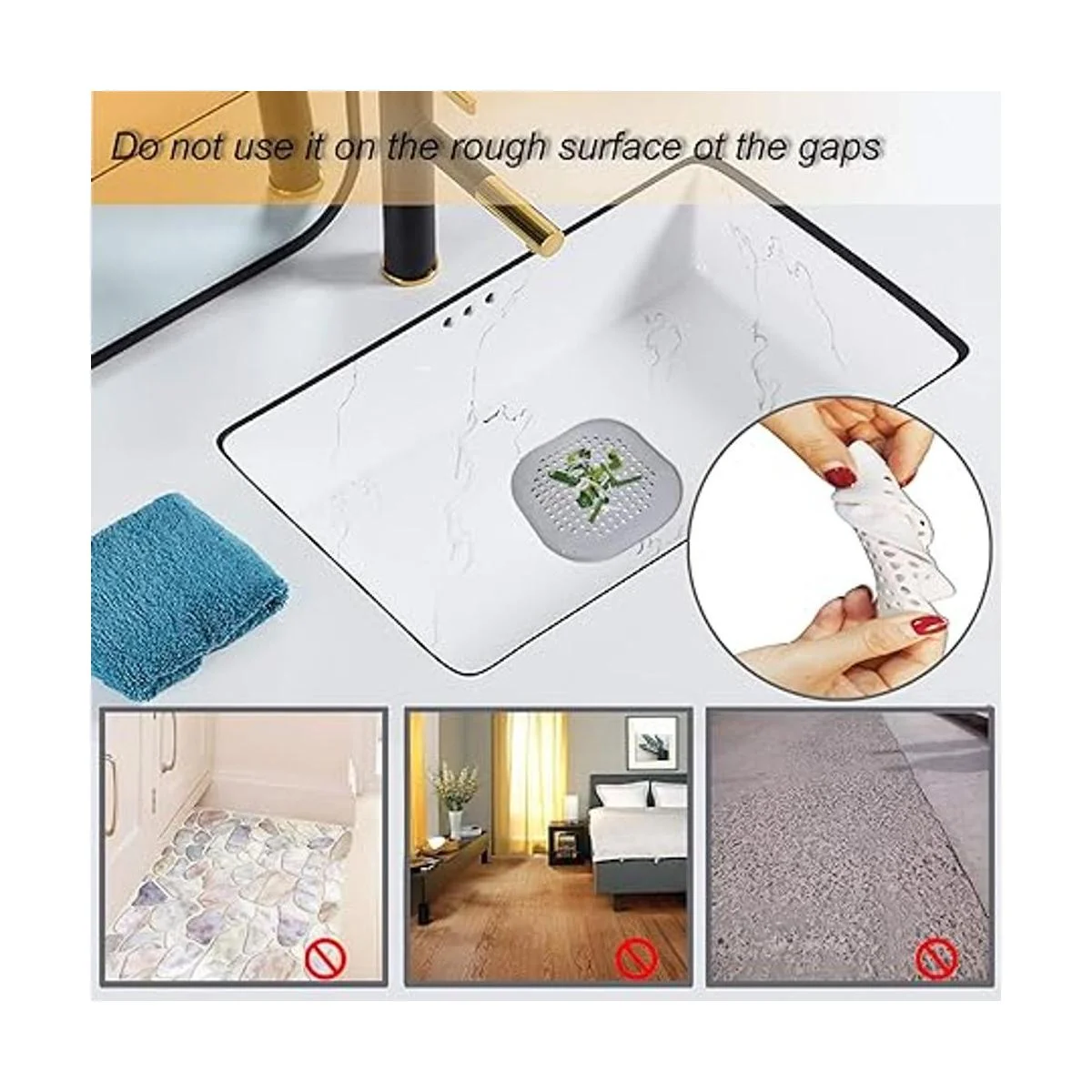 TDZJONE Recolector de pelos cuadrado con ventosa para_4