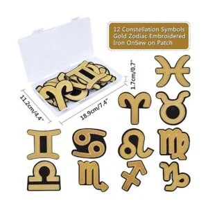 Fingerinspire 12 símbolos de constelación oro zodíaco_2