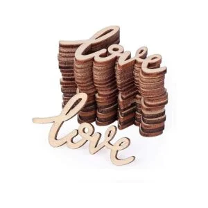 30 piezas de Little Love Wood Crafts DIY Recortes de_7