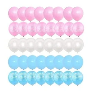 Globos reveladores de género 50 globos de látex rosa azul_1