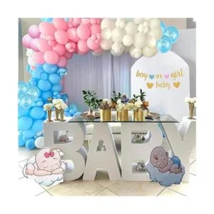 Globos reveladores de género 50 globos de látex rosa azul_4