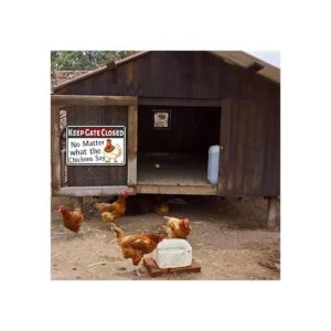 ANJOOY Letreros de metal de estaño para pollo señal de_5