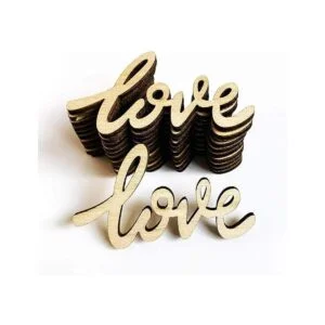30 piezas de Little Love Wood Crafts DIY Recortes de_6