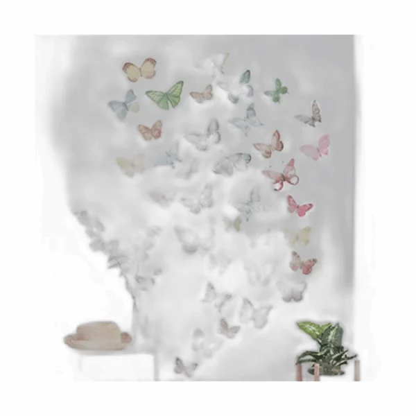 AOWDIAO Calcomanías de pared de mariposa de acuarela para_1