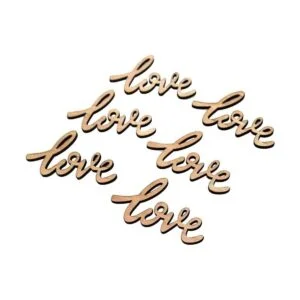 30 piezas de Little Love Wood Crafts DIY Recortes de_5