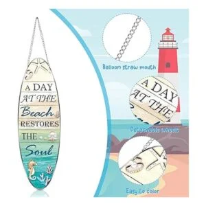 Hotop Letrero de metal para tabla de surf decoración A_3