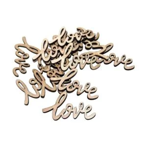 30 piezas de Little Love Wood Crafts DIY Recortes de_4