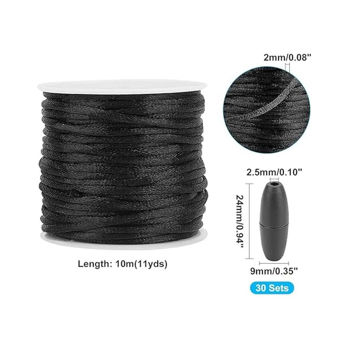 PH PandaHall Cierre de separación para cordón juego de 30_2