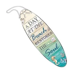 Hotop Letrero de metal para tabla de surf decoración A_7