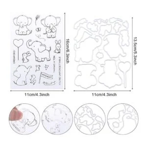 Troqueles de elefante con sello de elefante troquelado en_2