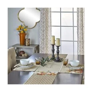 SKL Home Harvest Camino de mesa con calabazas de otoño_2