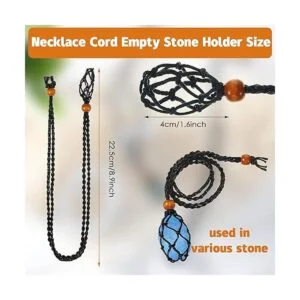 4 piezas de collar de cristal soporte de piedra vacía_2