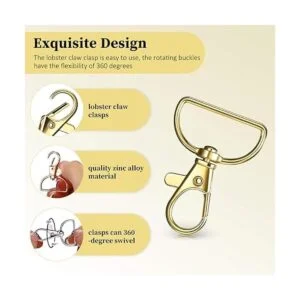 25 cierres giratorios de metal con ganchos para llavero_3