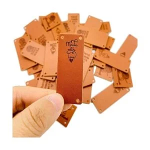 Wenplus 40 etiquetas plegables hechas a mano de cuero de_3