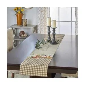 SKL Home Harvest Camino de mesa con calabazas de otoño_3