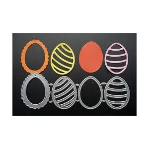 Troqueles de corte de metal 4 huevos caza conejito borde_5