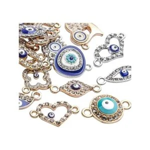 Encantos con conector de mal ojo 22 abalorios esmaltados_6