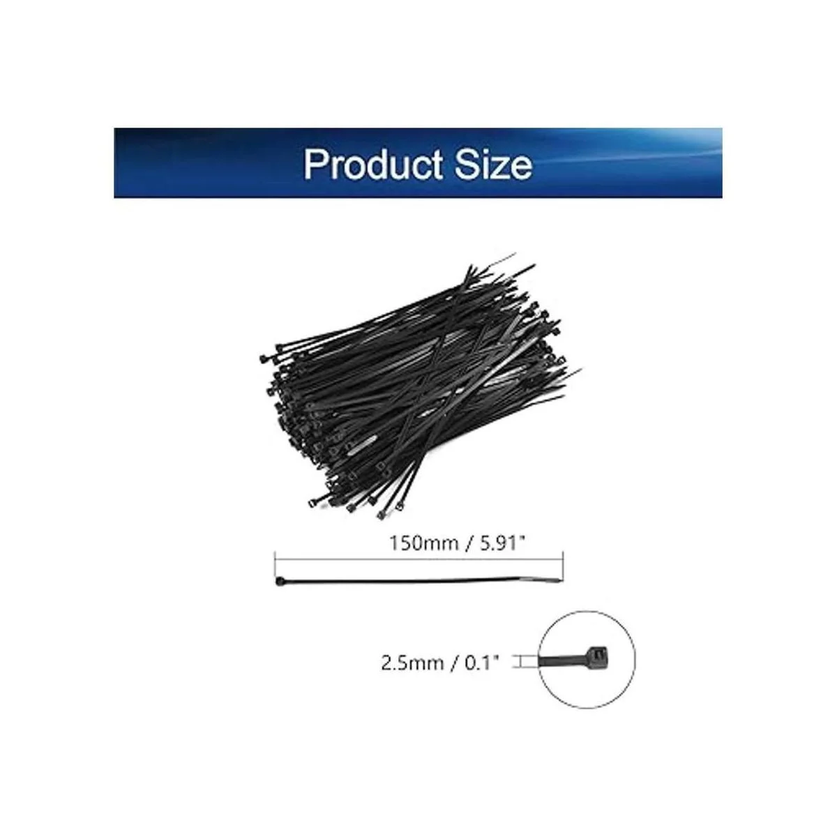 Heyiarbeit Bridas con cremallera de 6 pulgadas 200 bridas_2