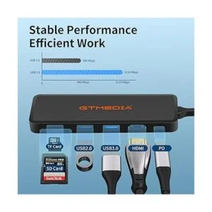 GT MEDIA Adaptador USBC Hub con puerto de carga PD de 100_2