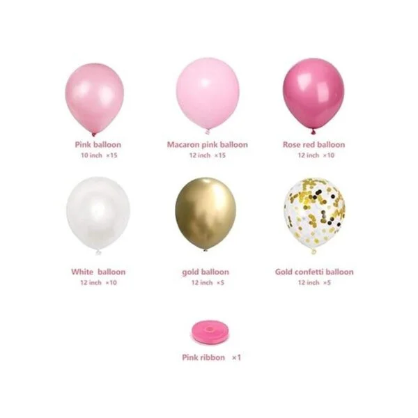 Globos de látex color oro rosa 60 globos de confeti rosa_2