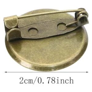 ONLYKXY 50 broches de bronce con base de disco en blanco y_2