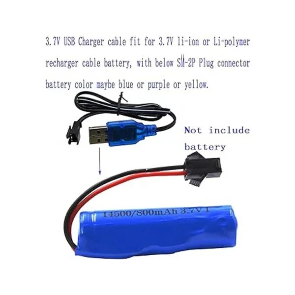 Blomiky 2 Pack 3.7V USB Cable cargador con conector SM2P_3