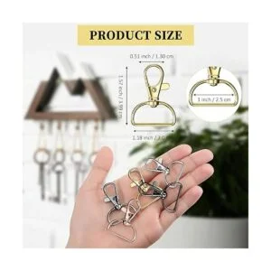 25 cierres giratorios de metal con ganchos para llavero_2
