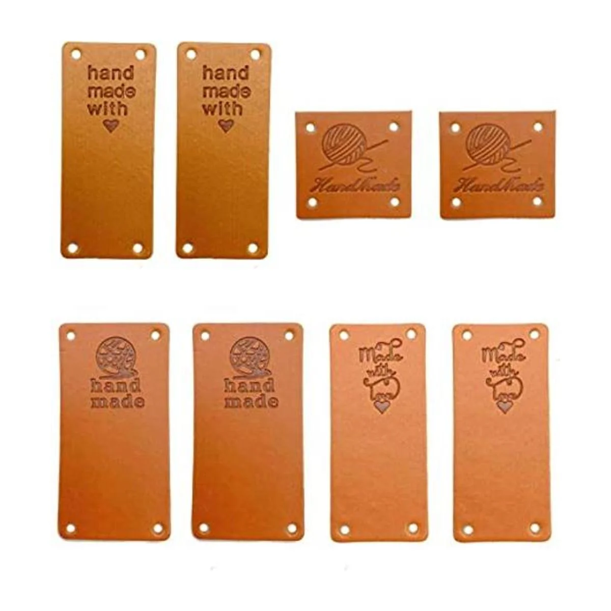 Wenplus 40 etiquetas plegables hechas a mano de cuero de_1