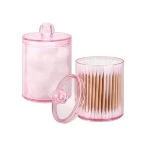 Tbestmax Paquete de 2 tarros de baño con soporte Qtip para_1